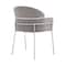 Armen Living Portia Gray Velvet and Brushed Stainless Steel Dining Room Chairs, PK2 LCPTSIGREY - alternate 4